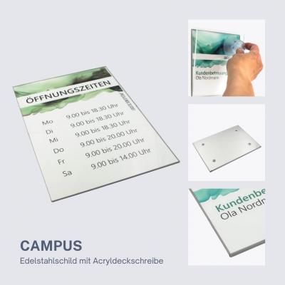 Türschild Campus Din A3 Edelstahl Schilder